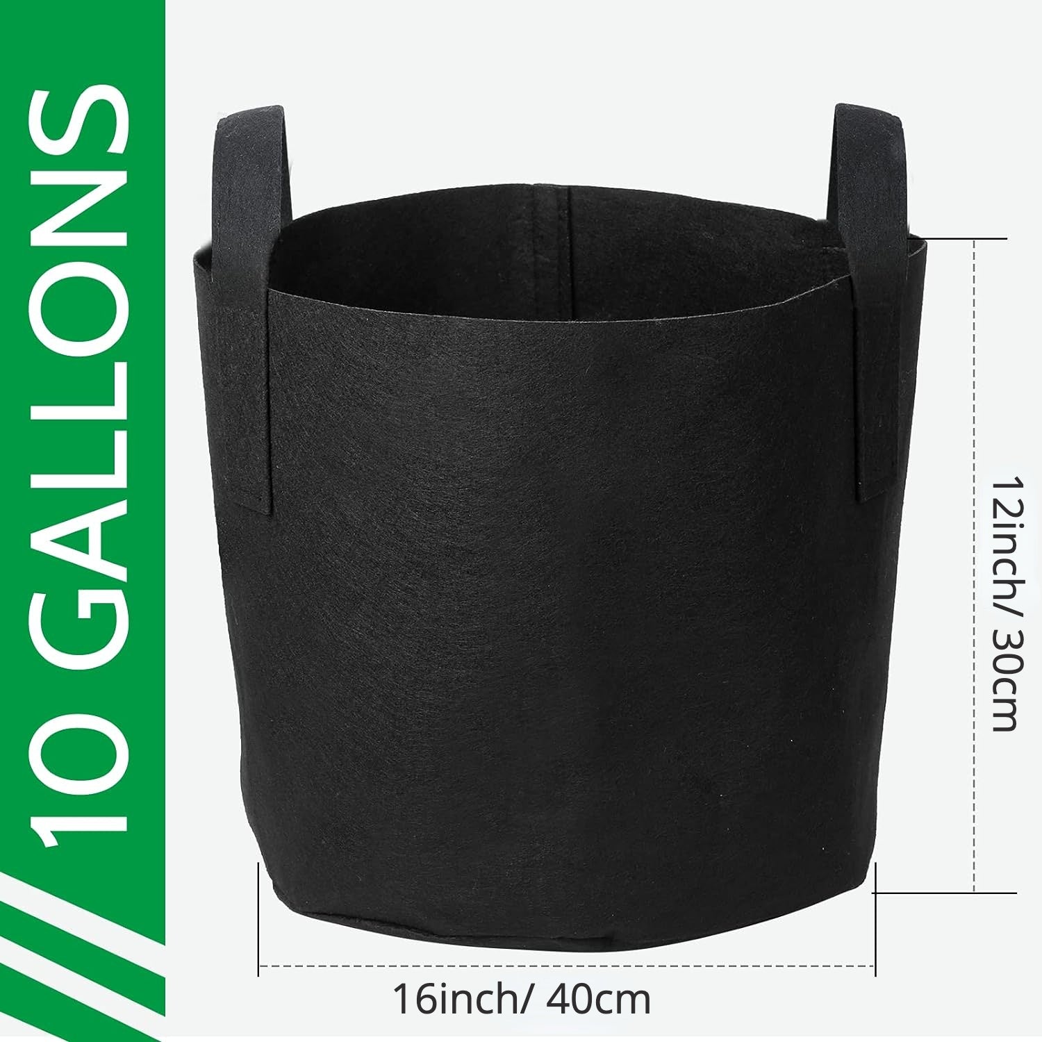 Growhouse Heavy Duty Grow Bags 1/2/3/5/7/10/20/30/40/50/100 Gallons