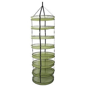 2ft (24'') Hanging Drying Rack - 4/6/8 Layer Detachable Collapsible Mesh for Herbs and Buds