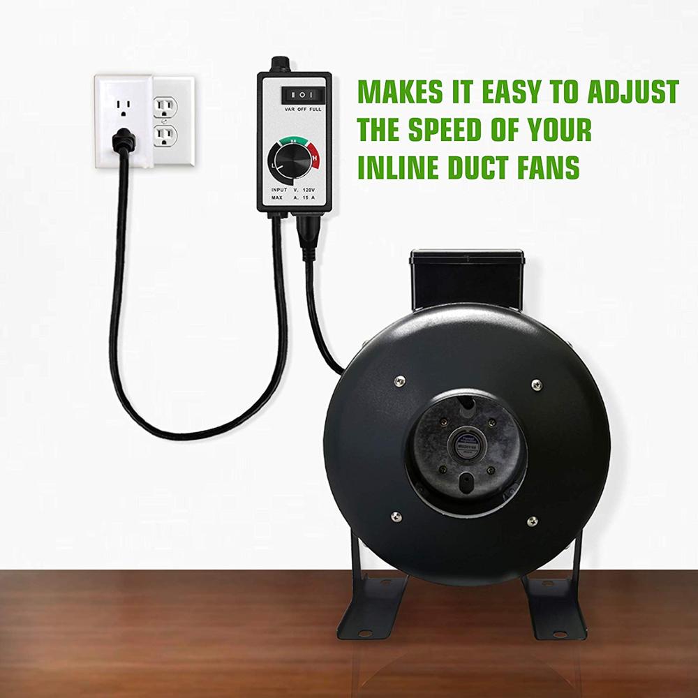 Variable Vent Fan Speed Controller for Inline Duct Fans - EU/US Plug