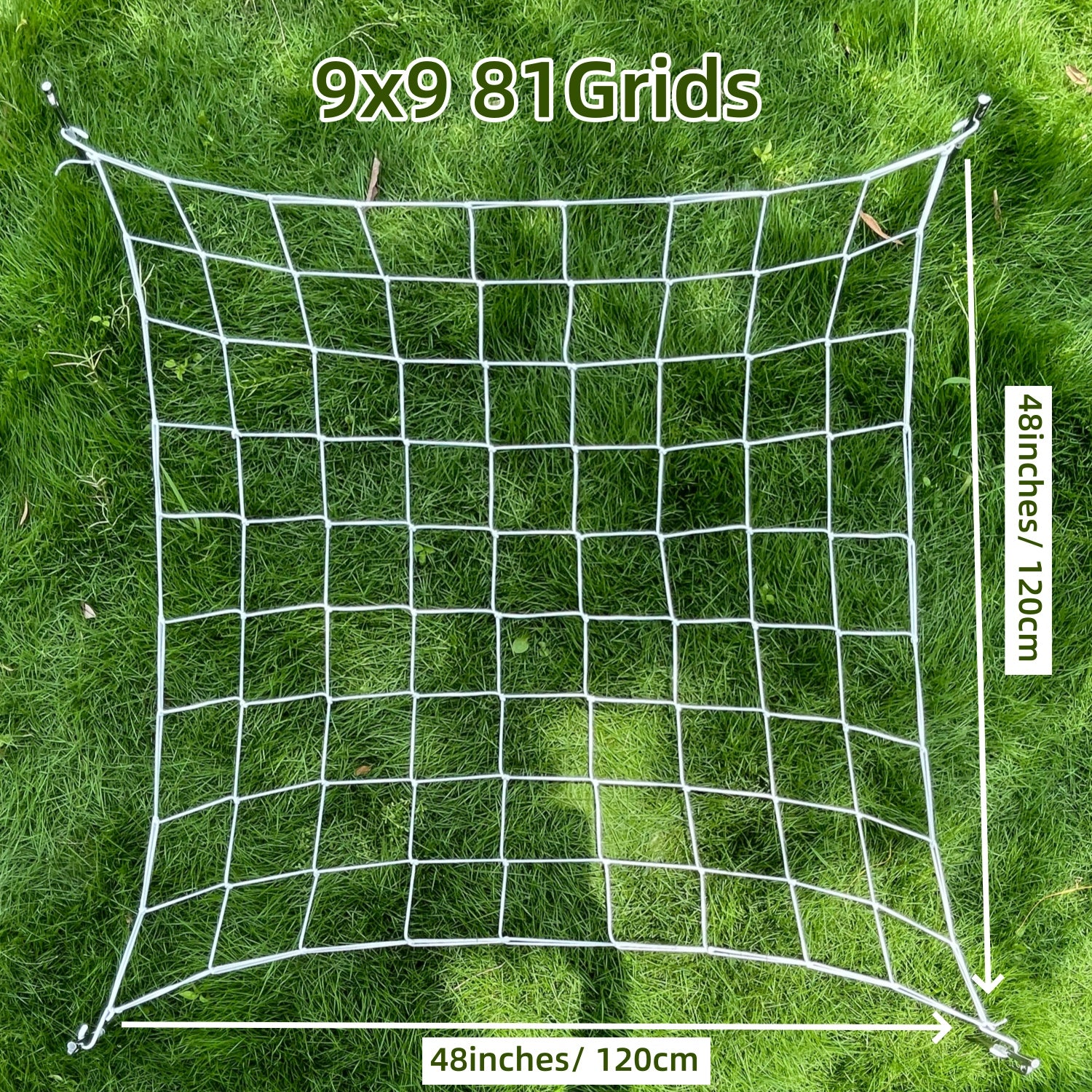 Growhouse Elastic Trellis Netting with Hooks for Plant Support