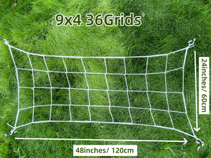 Growhouse Elastic Trellis Netting with Hooks for Plant Support
