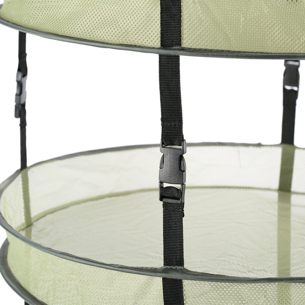 2ft (24'') Hanging Drying Rack - 4/6/8 Layer Detachable Collapsible Mesh for Herbs and Buds