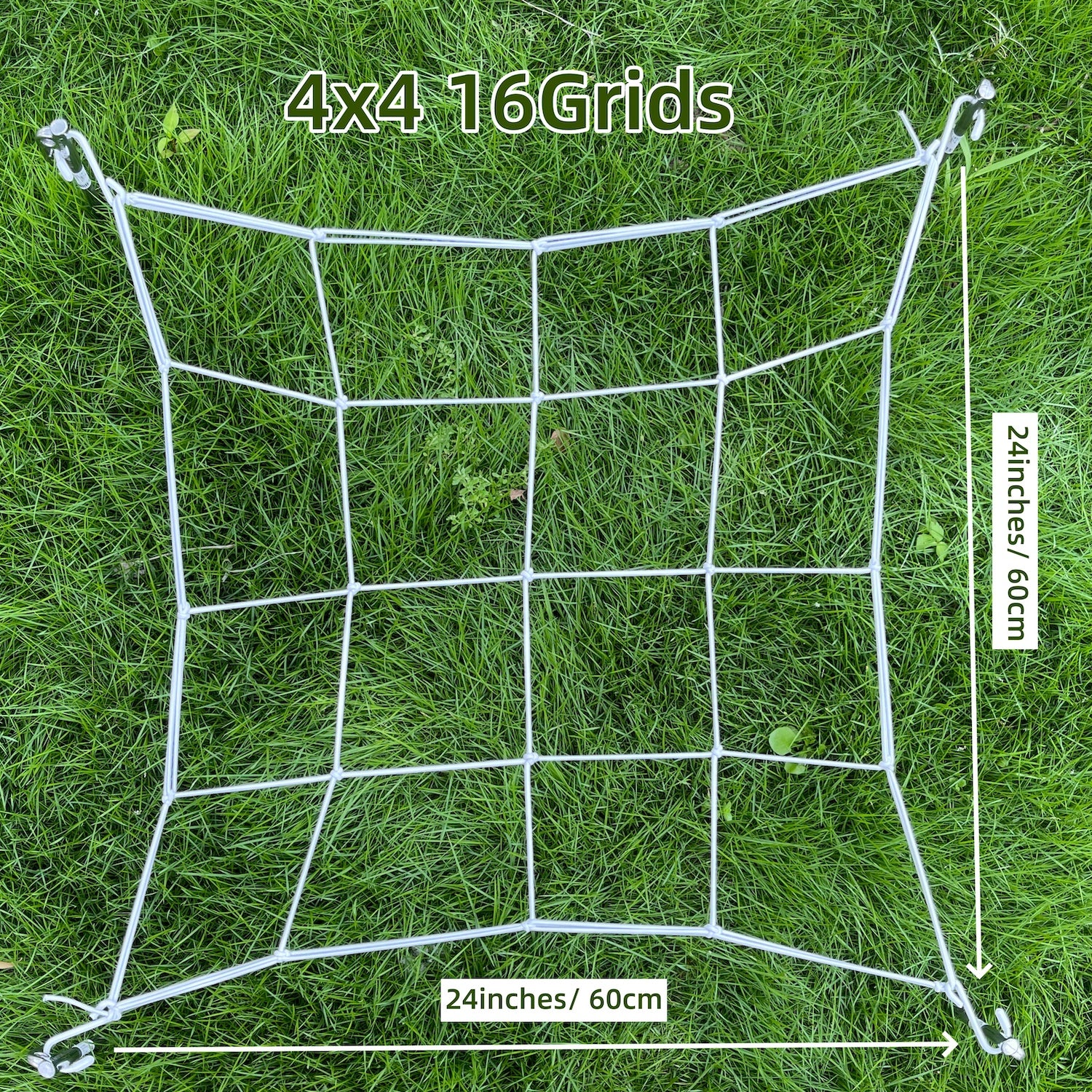 Growhouse Elastic Trellis Netting with Hooks for Plant Support