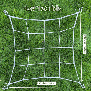 Growhouse Elastic Trellis Netting with Hooks for Plant Support