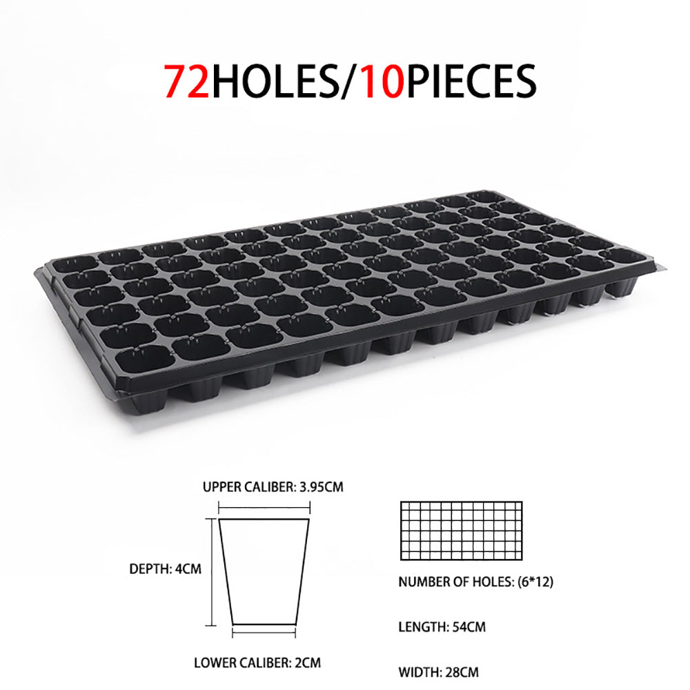 Growhouse 10Pcs Cells Seedling Starter Tray Extra Strength