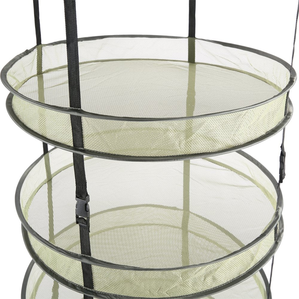 2ft (24'') Hanging Drying Rack - 4/6/8 Layer Detachable Collapsible Mesh for Herbs and Buds