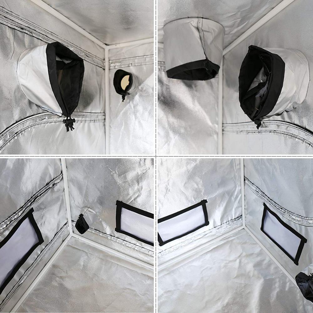 1680D Mylar Hydroponics Indoor Grow Tent - Sizes 2'x2' to 6'x6' for Plant Growing