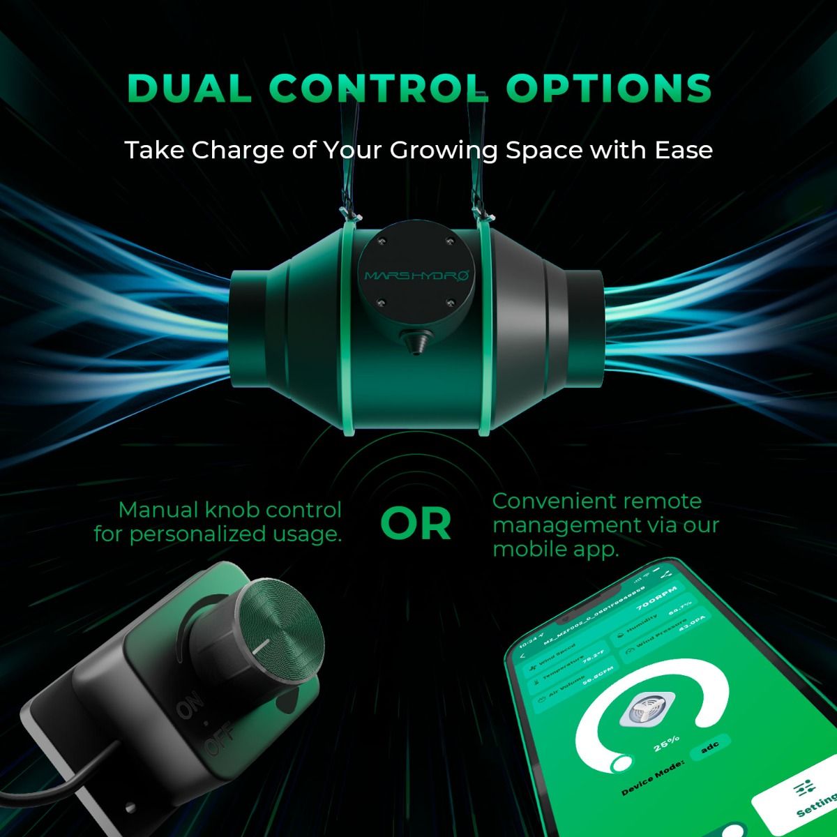 Mars Hydro iFresh 4-Inch Smart Inline Duct Fan