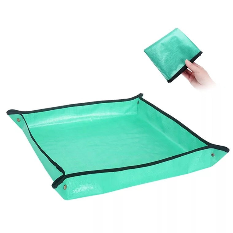 Waterproof Plant Repotting Mat - 50cm/68cm/100cm Square Potting Tarp for Indoor Use