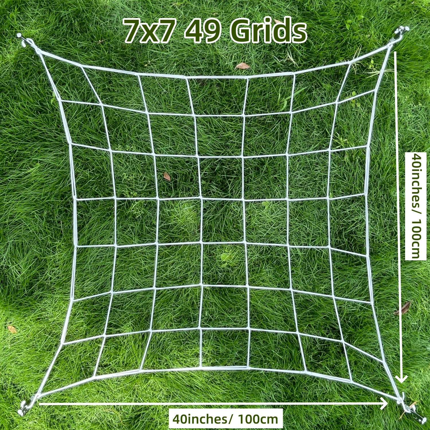 Growhouse Elastic Trellis Netting with Hooks for Plant Support