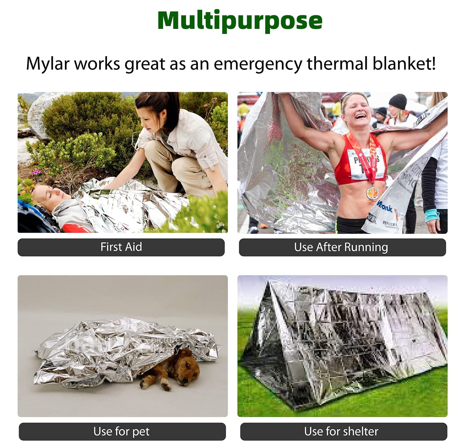 2/6 Pack Silver Reflective Mylar Films - 210x130cm for Grow Tents and Greenhouses