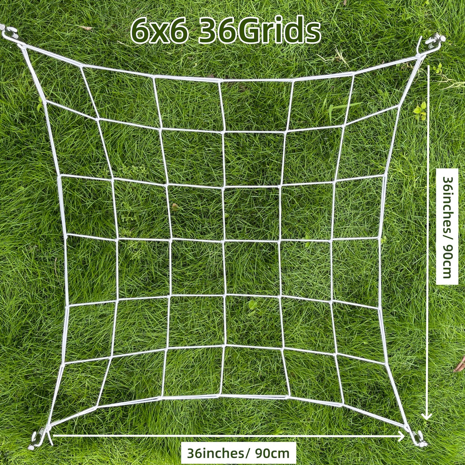 Growhouse Elastic Trellis Netting with Hooks for Plant Support