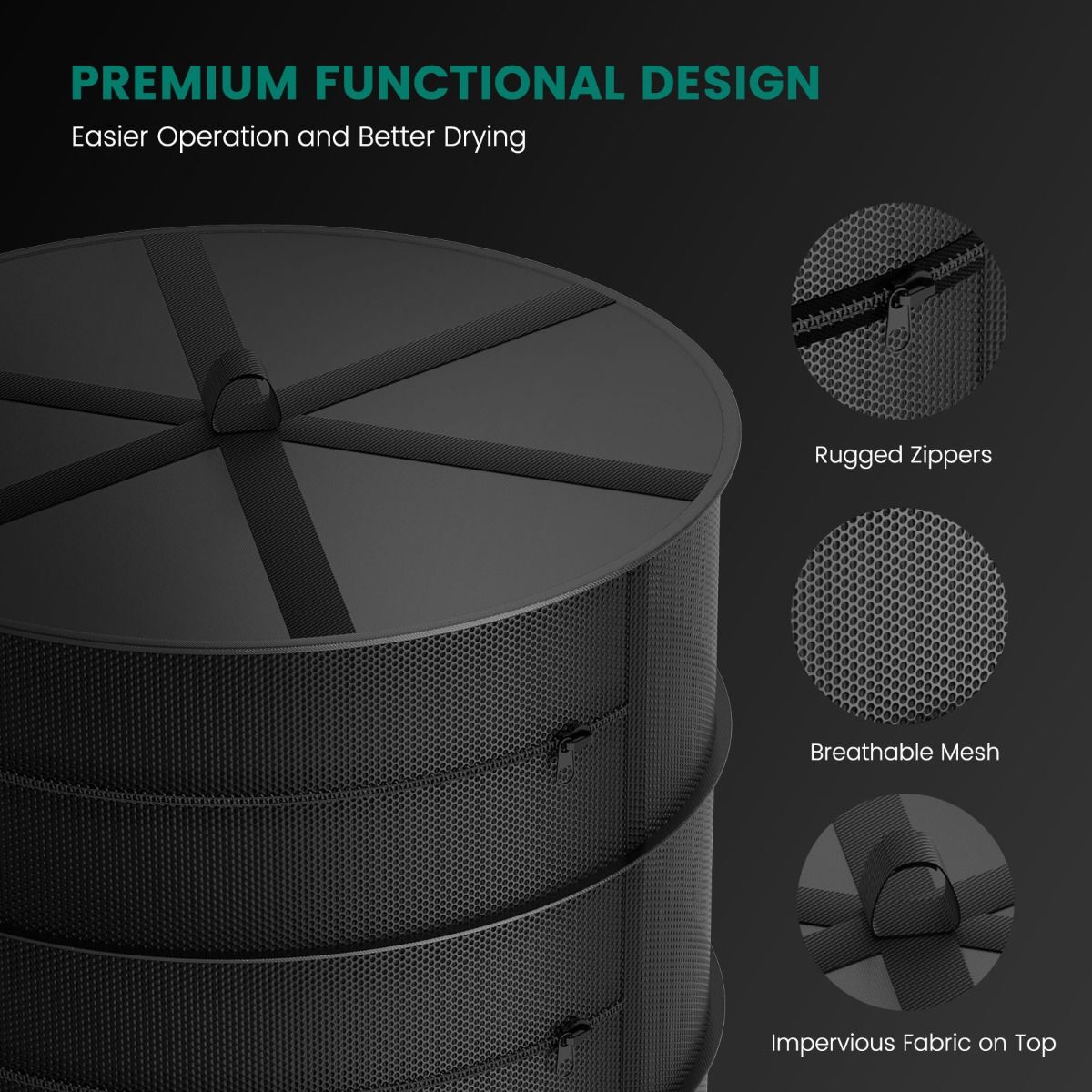 Mars Hydro 4-Layer Mesh Herb Drying Rack With Pruning Shear