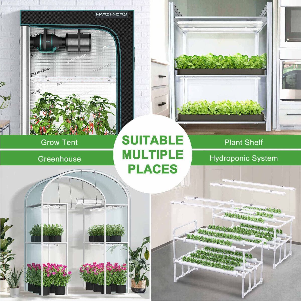 Mars Hydro VG80 80W Under Canopy LED Plant Grow Lights Indoor for Veg