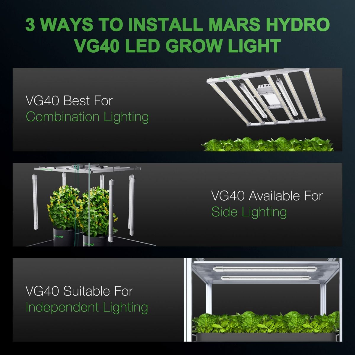 Mars Hydro VG40 40W 2ft LED T5 Plant Grow Lights Indoor for Veg and Seedling