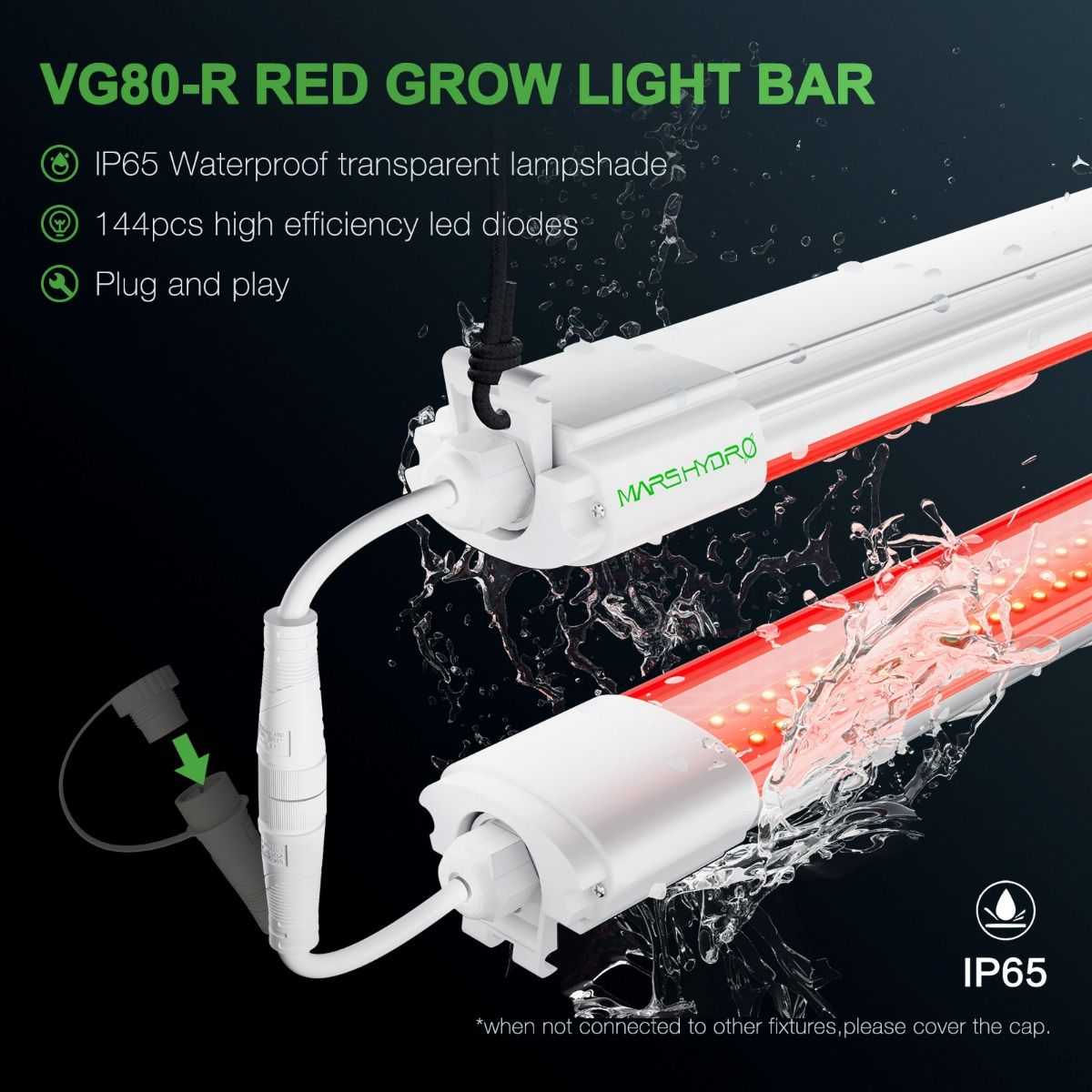 Mars Hydro VG80 Red LED Plant Grow Lights Indoor Supplemental 650-665nm Extended Spectrum