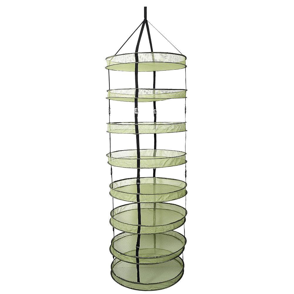 2ft (24'') Hanging Drying Rack - 4/6/8 Layer Detachable Collapsible Mesh for Herbs and Buds