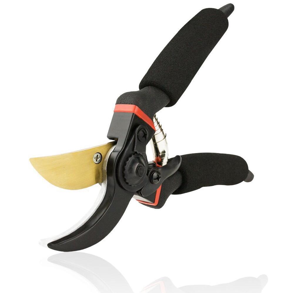 8" Professional Premium Titanium Bypass Pruning Shears, Heavy Duty Hand Pruners, Garden Clippers, Gardening Tools