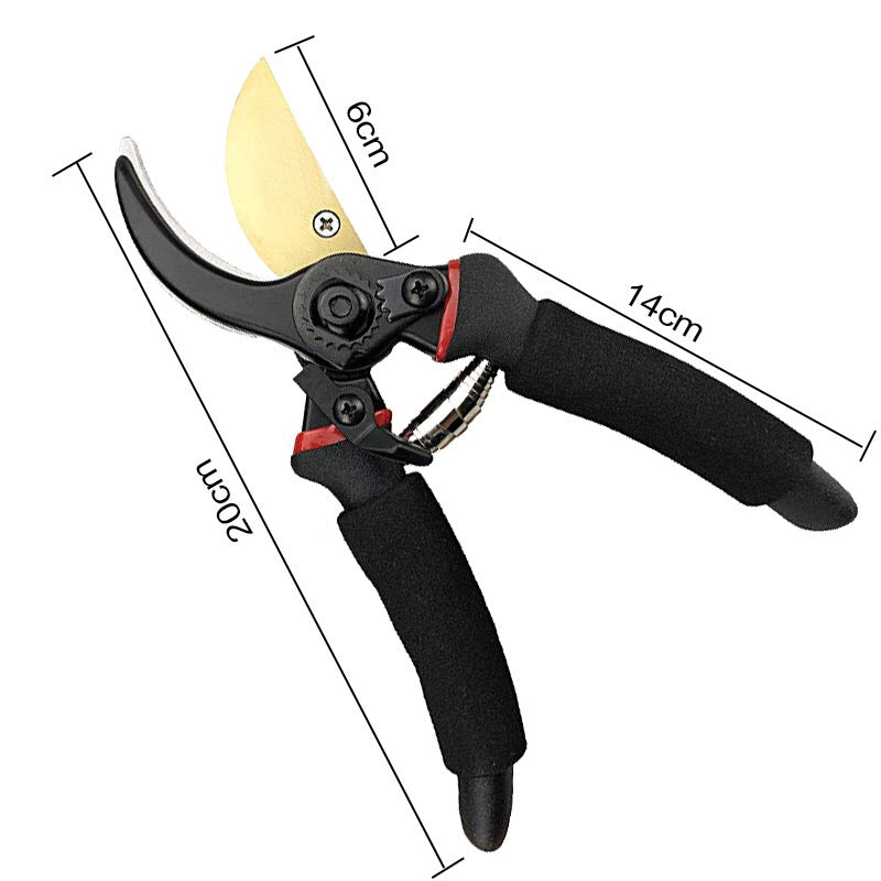 8" Professional Premium Titanium Bypass Pruning Shears, Heavy Duty Hand Pruners, Garden Clippers, Gardening Tools