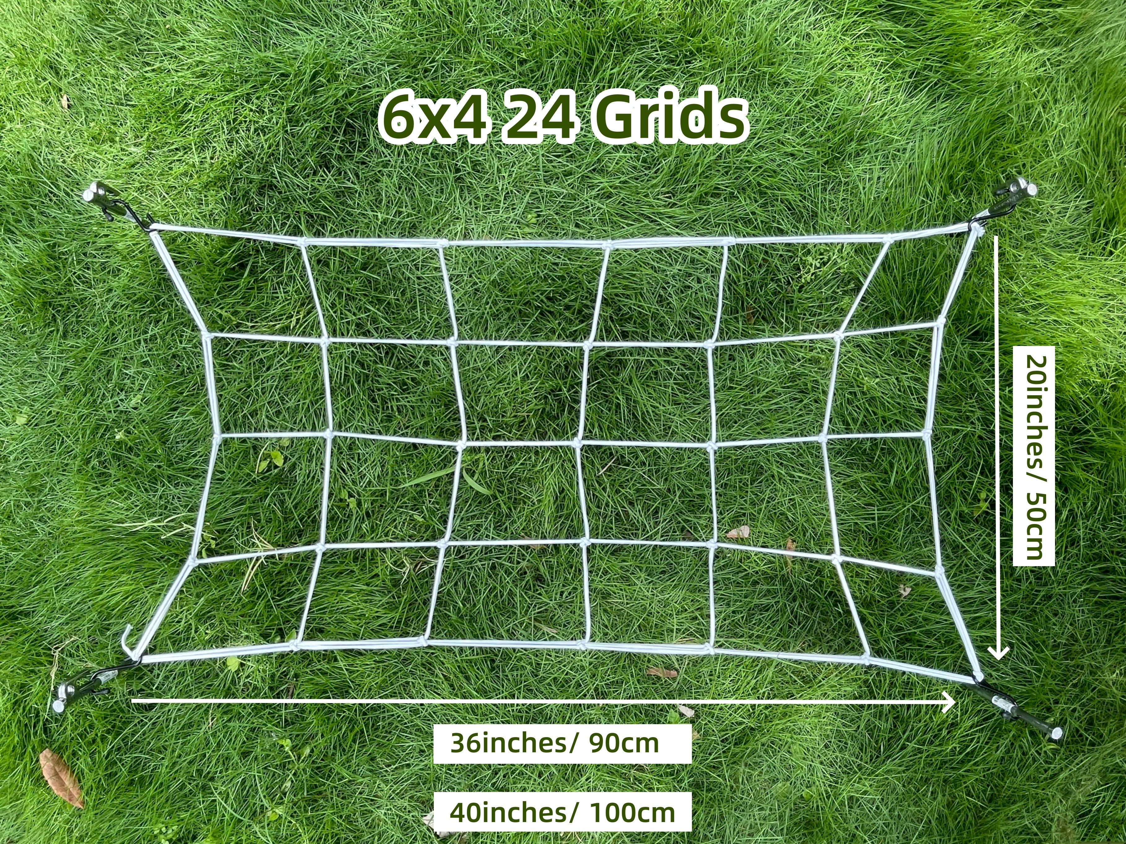 Growhouse Elastic Trellis Netting with Hooks for Plant Support