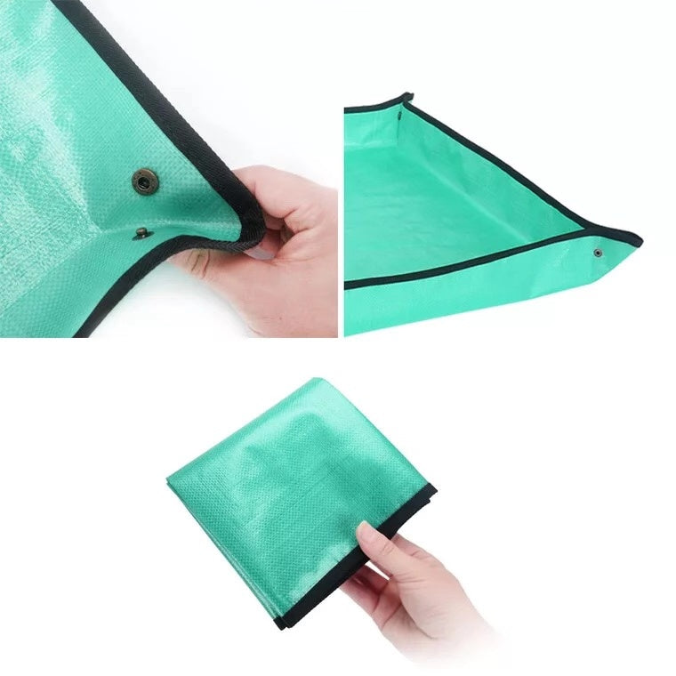Waterproof Plant Repotting Mat - 50cm/68cm/100cm Square Potting Tarp for Indoor Use