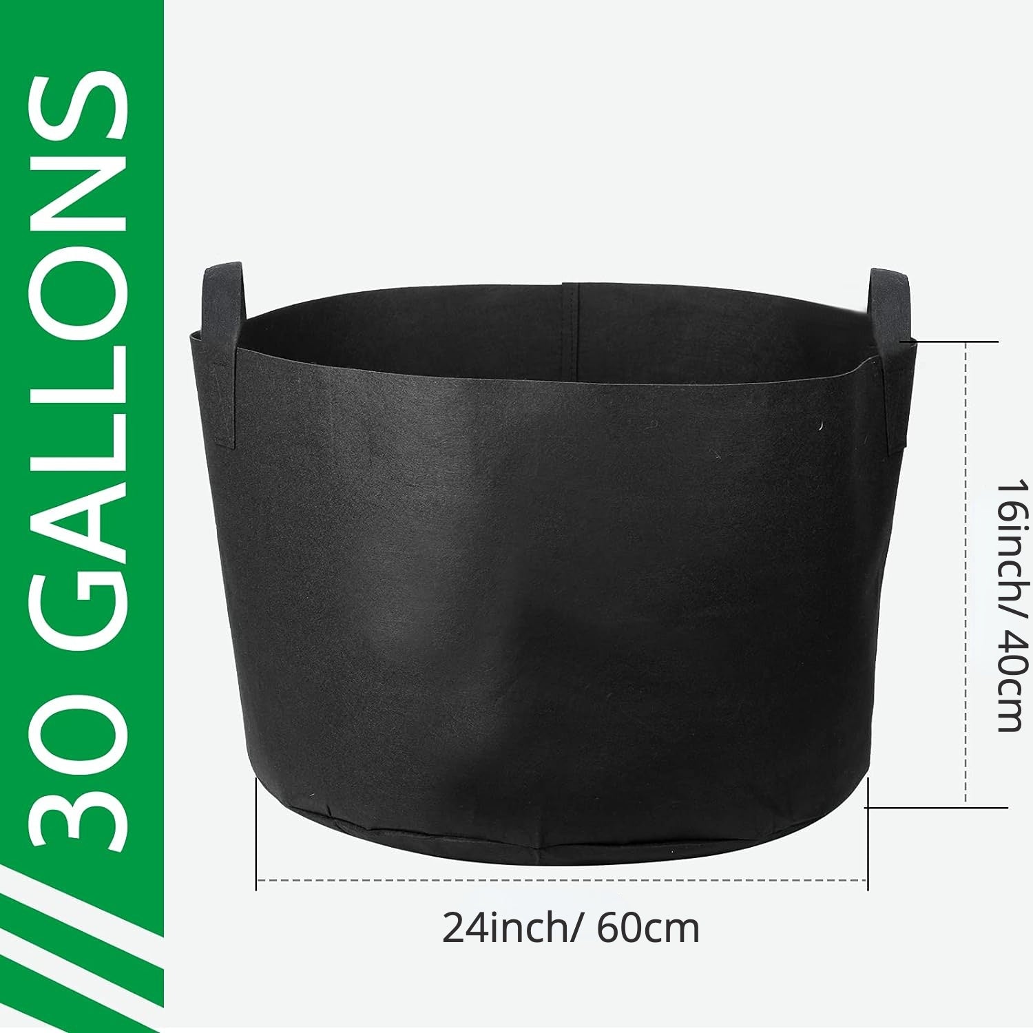 Growhouse Heavy Duty Grow Bags 1/2/3/5/7/10/20/30/40/50/100 Gallons