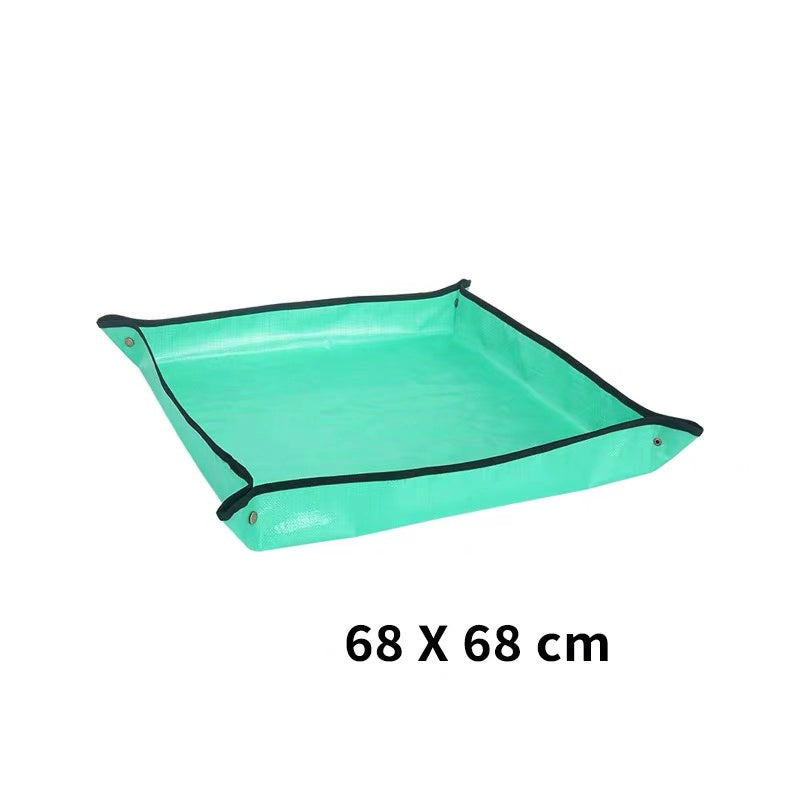 Waterproof Plant Repotting Mat - 50cm/68cm/100cm Square Potting Tarp for Indoor Use