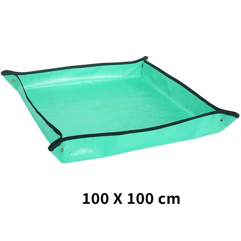 Waterproof Plant Repotting Mat - 50cm/68cm/100cm Square Potting Tarp for Indoor Use