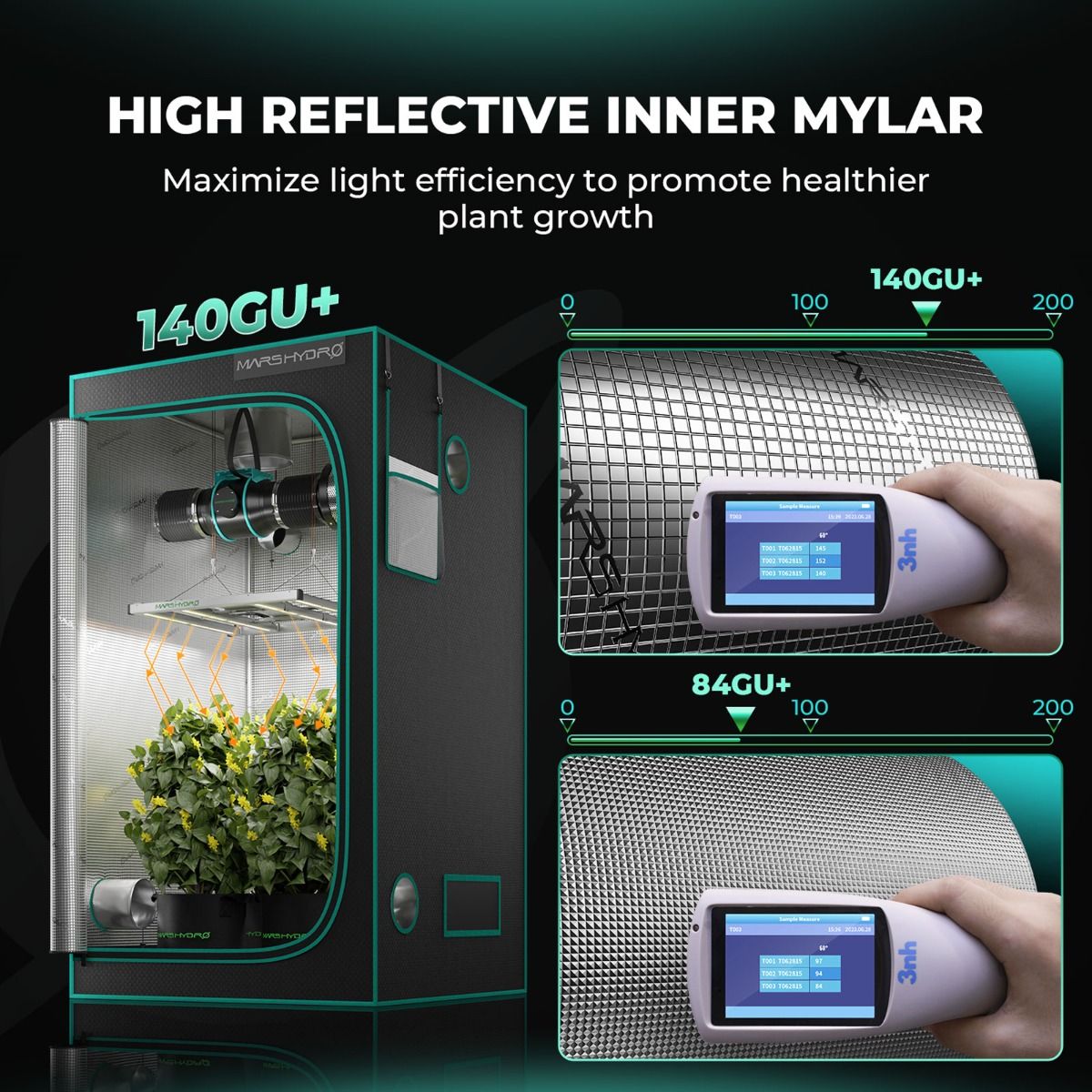 Mars Hydro Smart FC 6500-EVO Samsung LED Grow Light + 5'x5' Grow Tent Kits