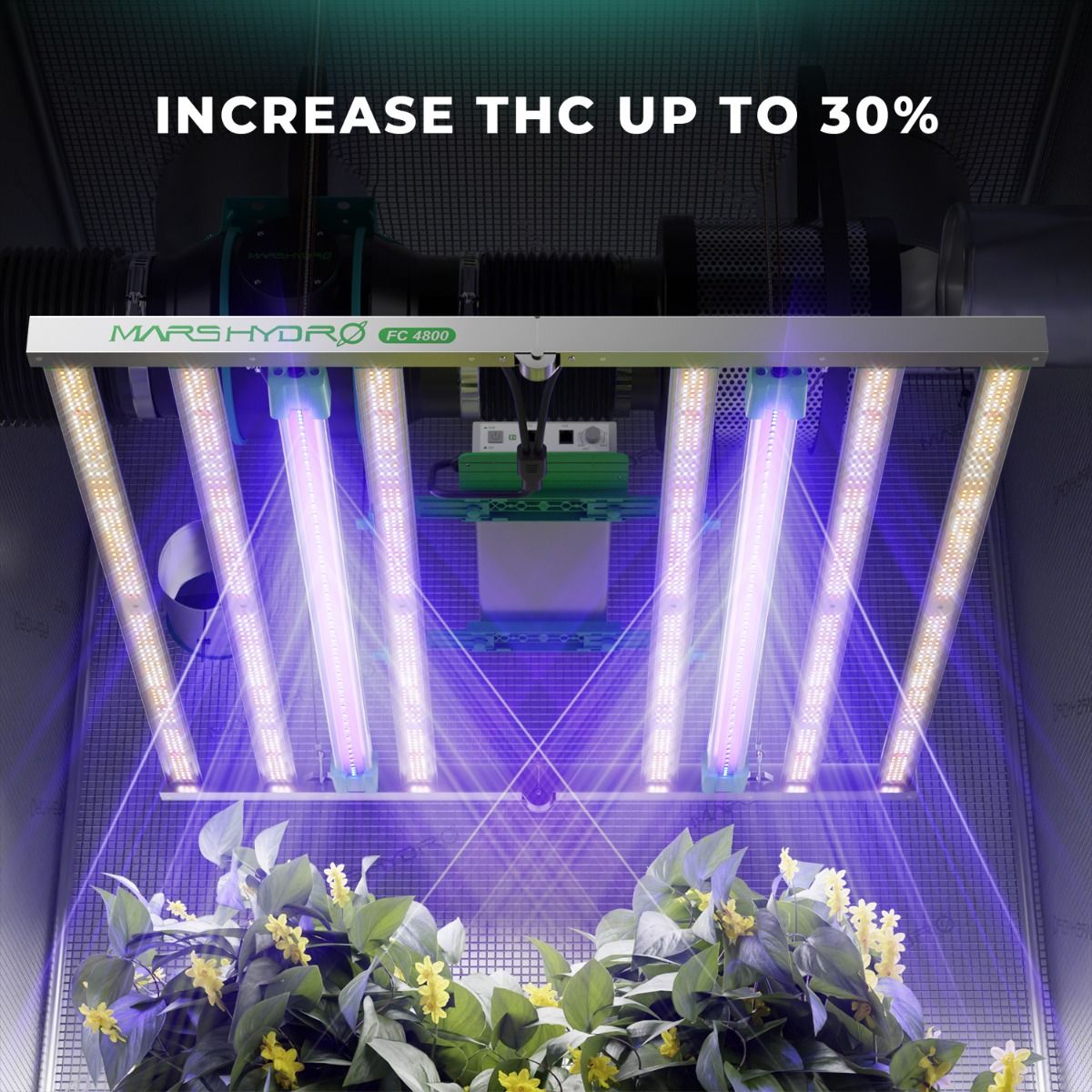 Mars Hydro Adlite UV30+IR15+Deep Red R30 Supplemental LED Grow Light Bars with 3 Timers and Adlite Mounting Bracket