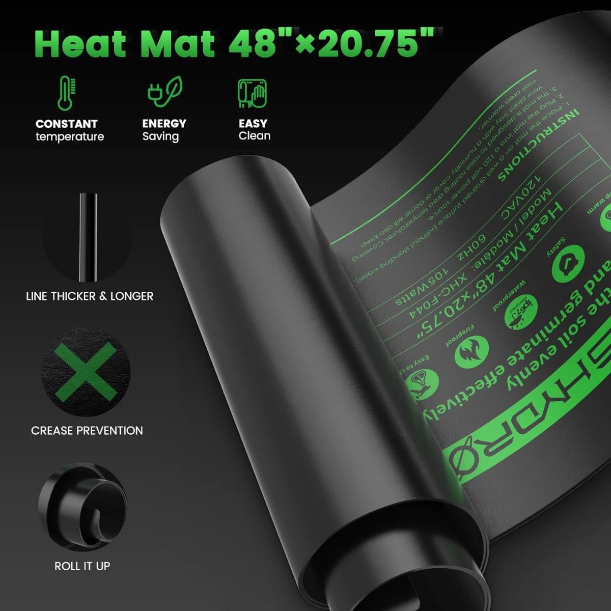 Mars Hydro Seedling Heat Mat Digital Thermostat Combo 48''x20.75''