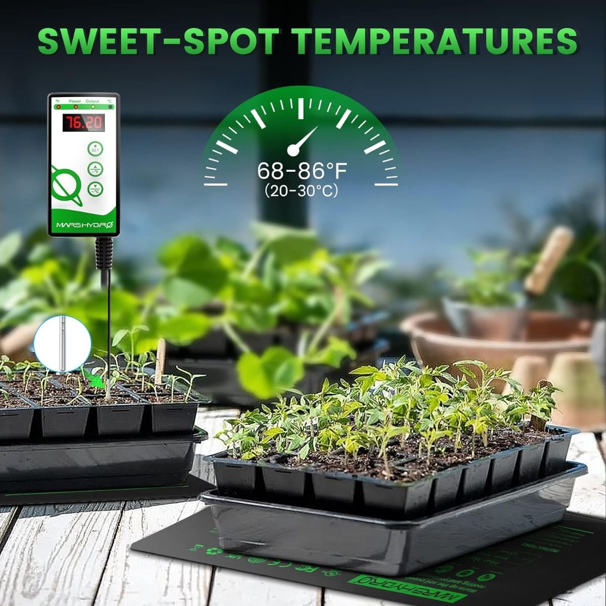 Mars Hydro Seedling Heat Mat Digital Thermostat Combo 48''x20.75''