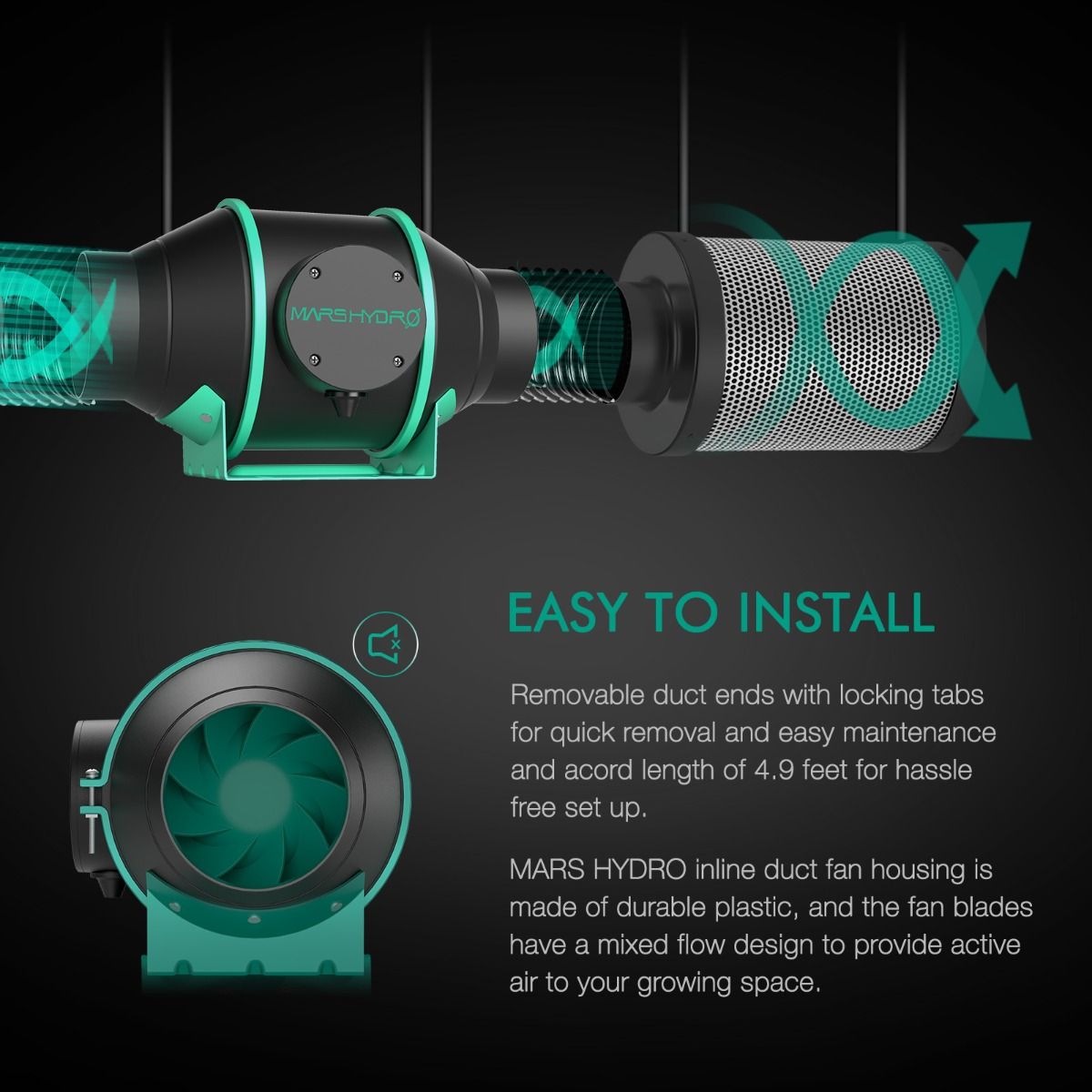 Mars Hydro Smart FC 6500-EVO Samsung LED Grow Light + 5'x5' Grow Tent Kits