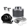 4'' Inline Duct Fan & Carbon Filter Combo - Odor Control for Grow Tents, EU/US Plug