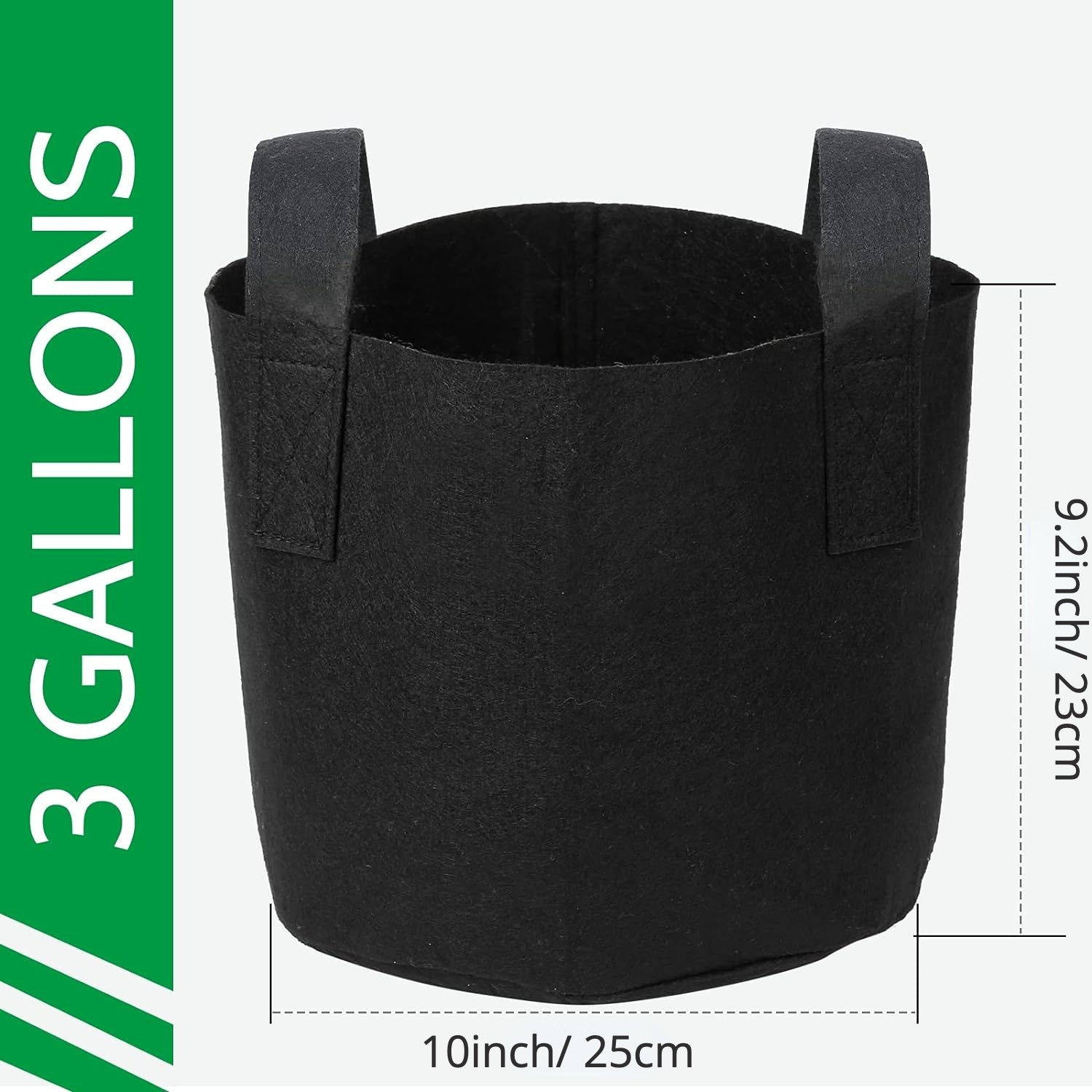 Growhouse Heavy Duty Grow Bags 1/2/3/5/7/10/20/30/40/50/100 Gallons