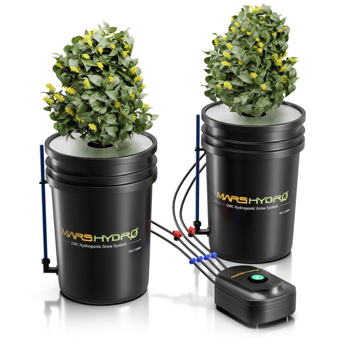MARS HYDRO Oxygen Air Pump for DWC Hydroponic System, 8W 7L/min Fish Tank Aerator(Only Air Pump)