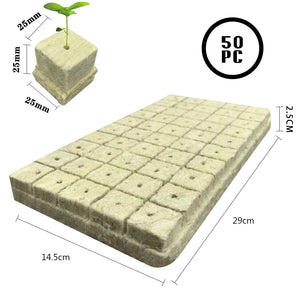 Growhouse Rock Wool Starter Plugs - Hydroponic Seedling Grow Cubes