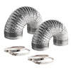 Growhouse Non-Insulated Aluminum Foil Ducting - 4 inches (10.16 cm) x 8 ft (2.5 meters)