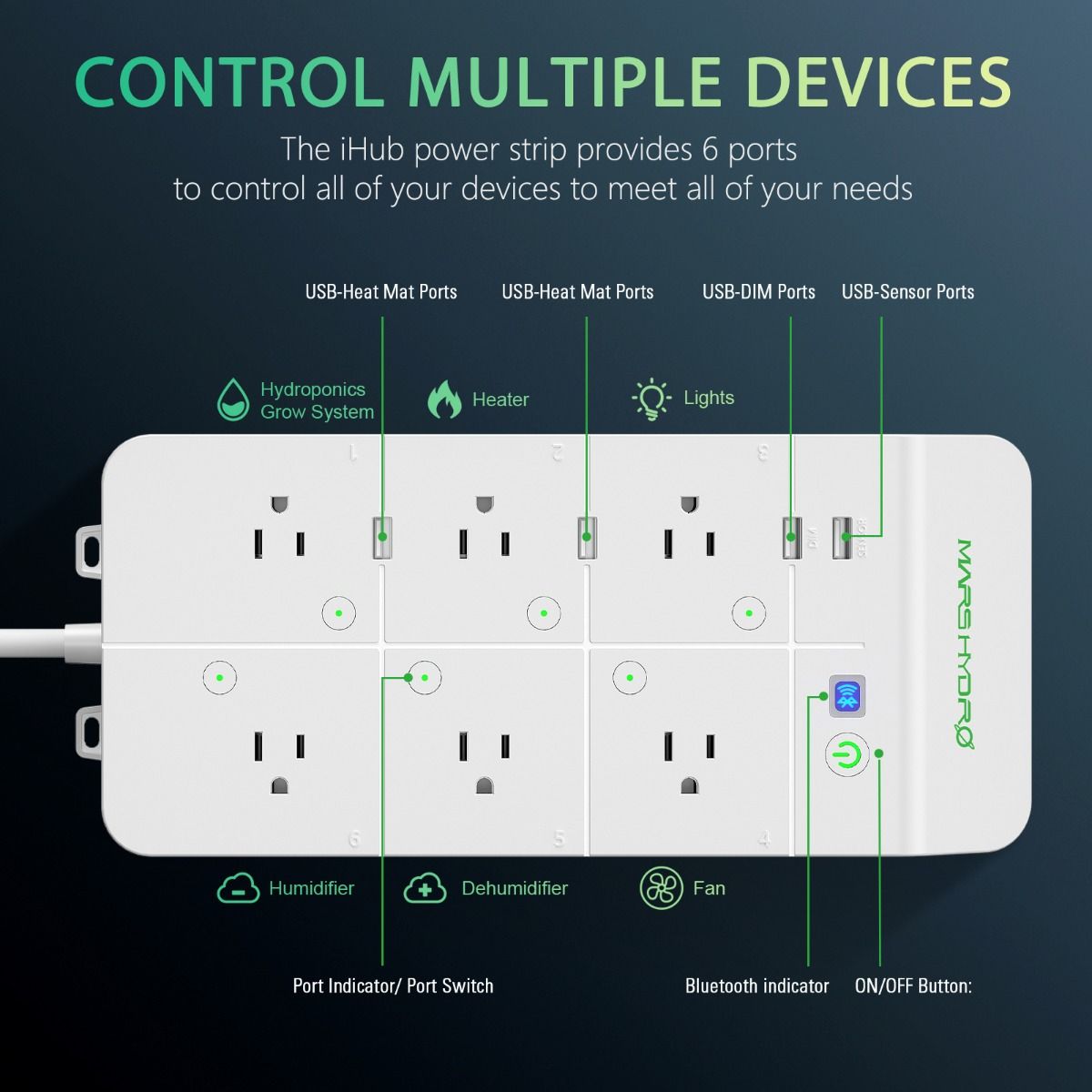 Mars Hydro iHub Smart Power Strip For Smart Indoor Grow
