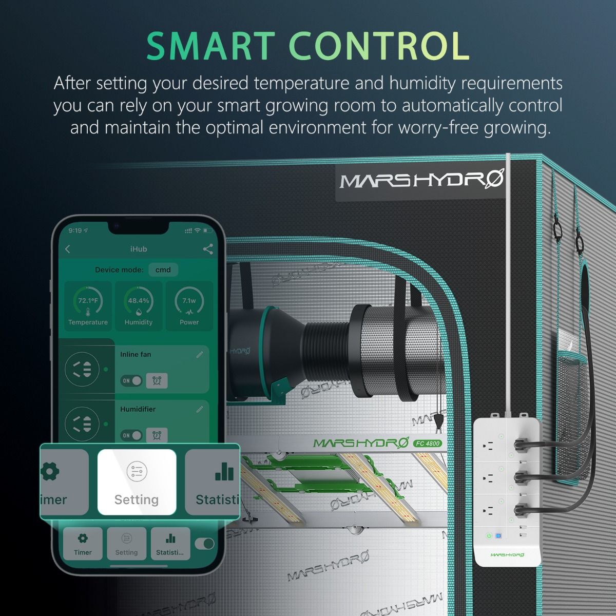 Mars Hydro iHub Smart Power Strip For Smart Indoor Grow
