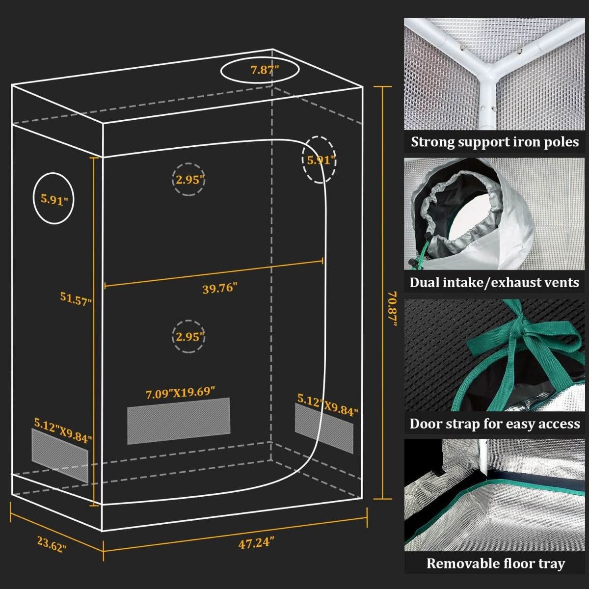 Mars Hydro FC4000 EVO LED Grow Light + 2'X4' Complete Grow Tent Kits with Smart Grow System