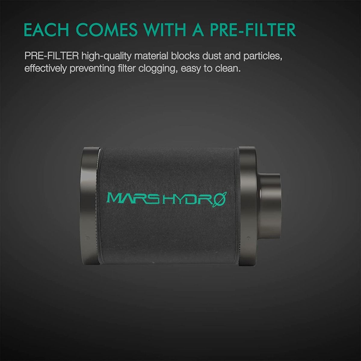 Mars Hydro 4 Inch Inline Air Carbon Filter Odor Control