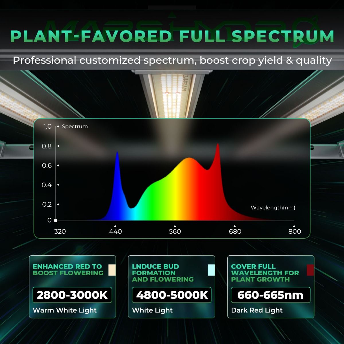 Mars Hydro FC-E3000 LED Grow Light + 3'x3' 39''X39''X71'' Complete Grow Tent Kits with Smart Grow System