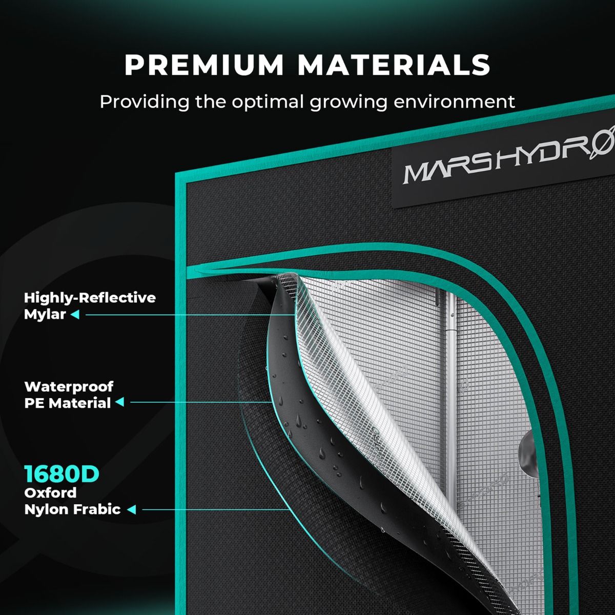 Mars Hydro FC-E3000 LED Grow Light + 3.3'X3.3' 39''X39''X71'' Complete Grow Tent Kits